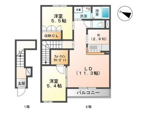 五井駅 バス10分  青柳西下車：停歩7分 2階の物件間取画像